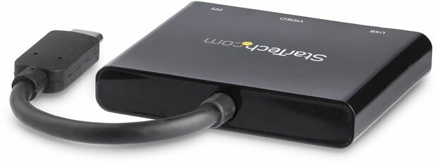 USB-C naar 4K HDMI Multifunction Adapter (USB-A poort, USB Type-C naar HDMI, zwart)