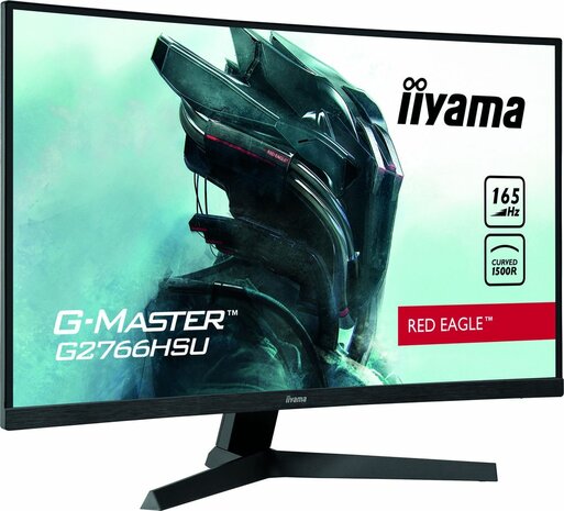 G-MASTER Red Eagle G2766HSU-B1 LED 27&quot;, curved, 1920 x 1080 Full HD 165 Hz, VA, 3000:1, 1 ms, 2 x HDMI, DisplayPort, speakers, mat zwart