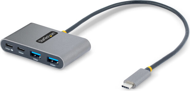 5G2A2CPDB-USB-C-HUB 4-Poort USB-C met 100 Watt Power Delivery Pass-Through Charging (2 x USB-A + 2 x USB-C, 30 cm)