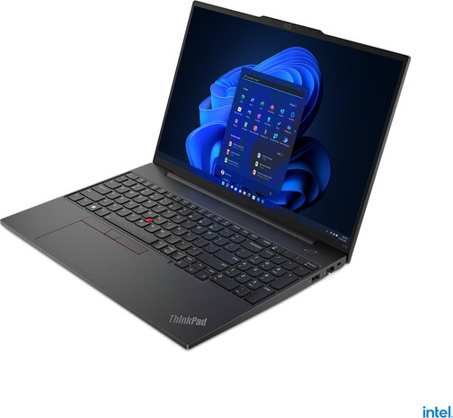 ThinkPad E16 Gen 1 21JN (Intel Core i5-1335U, Windows 11 Pro, Intel Iris Xe Graphics, 16 GB RAM, 512 GB SSD NVMe, 16&quot; IPS 1920 x 1200, WLAN 802.11a/b/g/n/ac/ax, zwart, Azerty)