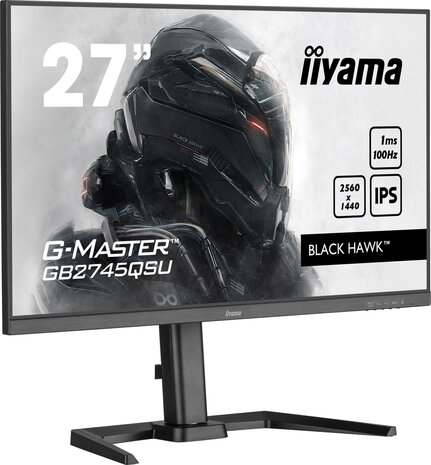 G-MASTER Black Hawk GB2745QSU-B1 LED 27&quot;, 2560 x 1440 QHD, 100 Hz, IPS, 1300:1, 1 ms, HDMI, DisplayPort, speakers, mat zwart