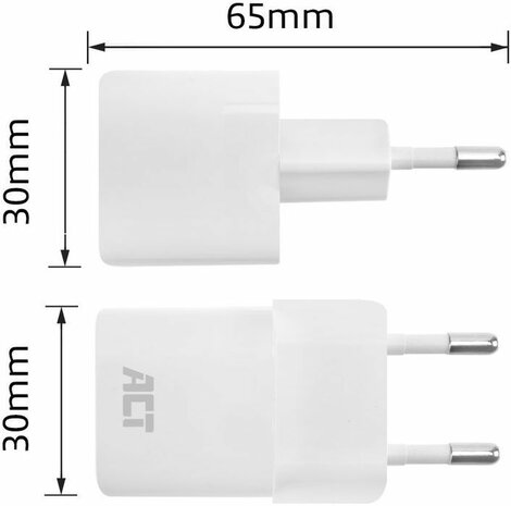 USB-C PD Charger 20 Watt (wit)