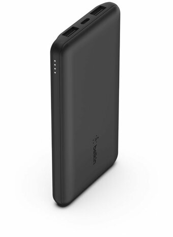 Boost &amp; Charge (10.000 mAh, 2 x USB-A en 1 x USB-C, 15 Watt, zwart)