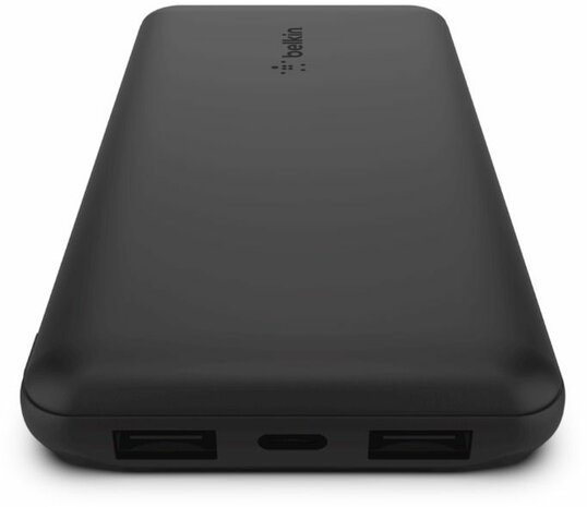 Boost &amp; Charge (10.000 mAh, 2 x USB-A en 1 x USB-C, 15 Watt, zwart)