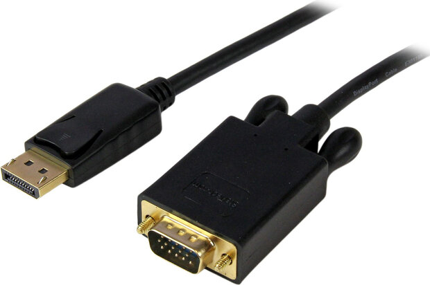 DisplayPort naar VGA Adapter Converter kabel (3 meter, zwart)