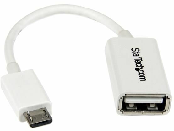 Micro USB naar USB OTG Host Adapter M/F (wit)