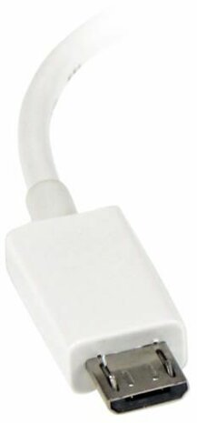 Micro USB naar USB OTG Host Adapter M/F (wit)