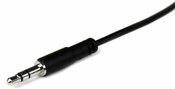 Slim 3,5 mm stereo audioverlengkabel M/F (2 meter, zwart)