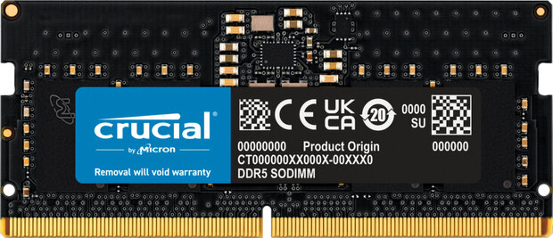 CT8G56C46S5 DDR5 8 GB, SO-DIMM 262-pin, 5600 MHz, PC5-44800, CL46