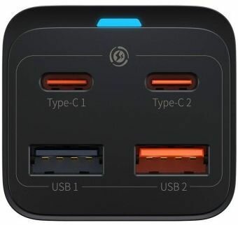 USB-C snellader (65 Watt, GaN5 Pro, 2 x USB-C en 1 x USB 3.0, zwart)