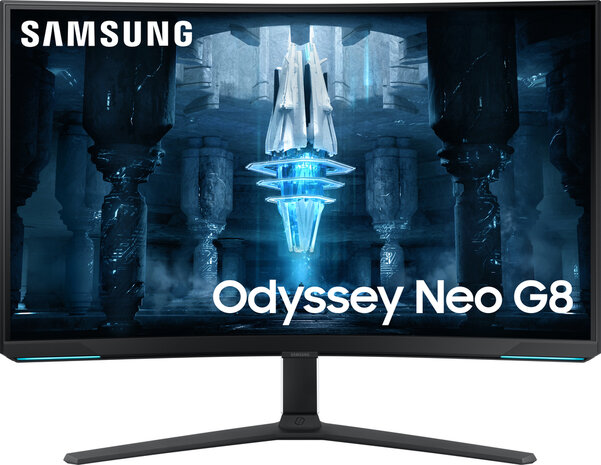 Odyssey Neo G8 S32BG850NP QLED 32&quot;, gaming, curved, 3840 x 2160 4K, 240 Hz, VA, 1.000.000:1, Quantum HDR 2000, 1 ms, 2 x HDMI, DisplayPort, zwart/wit