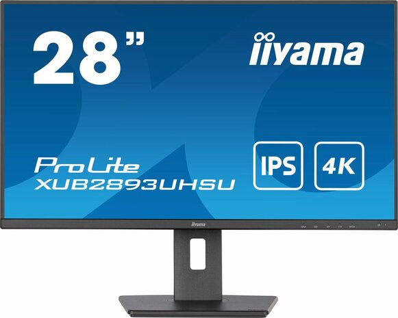 ProLite XUB2893UHSU-B5 LED 28&quot;, 3840 x 2160 4K, IPS, 3 ms, HDMI, DisplayPort, speakers, mat zwart