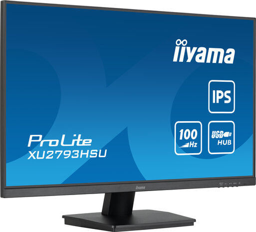 ProLite XU2793HSU-B6 LED 27&quot;, 1920 x 1080 Full HD, 100 Hz, IPS, 1000:1, 1 ms, HDMI, DisplayPort, speakers, mat zwart