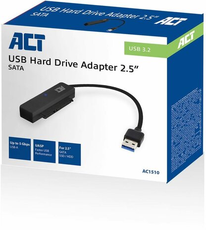 AC1510 Interface adapter (2,5&quot;, SATA, USB 3.2 Gen 1, zwart)