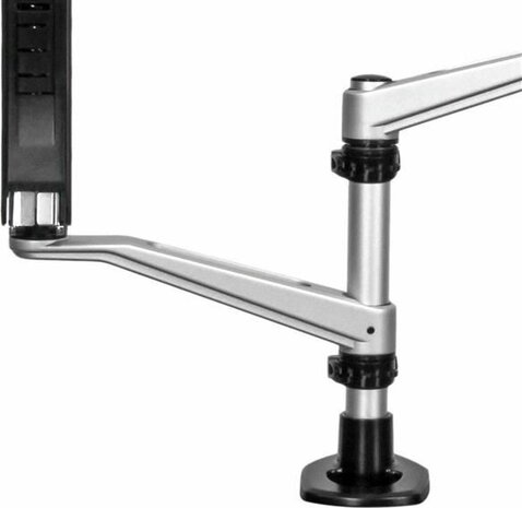 Dual Monitor Arm One-Touch Height Adjustment (voor schermen tot 30&quot;, zwart/zilver)