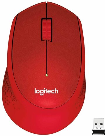 M330 Silent Plus Mouse (3 knoppen, draadloos, rood)