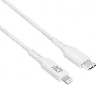 AC3015 Lightningkabel : USB-C M naar Lightning M (2 m, shielded, wit)