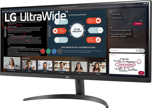 34WP500-B LED 34&quot;, 2560 x 1080 UWFHD, IPS, 1000:1, HDR10, 2 x HDMI