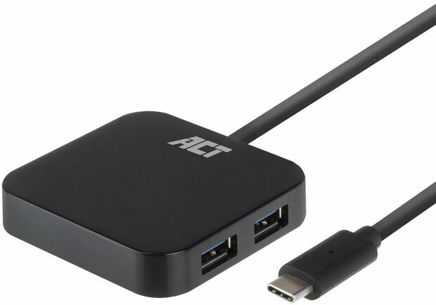 USB-Hub met voeding (4 poorten USB-A, input USB-C)