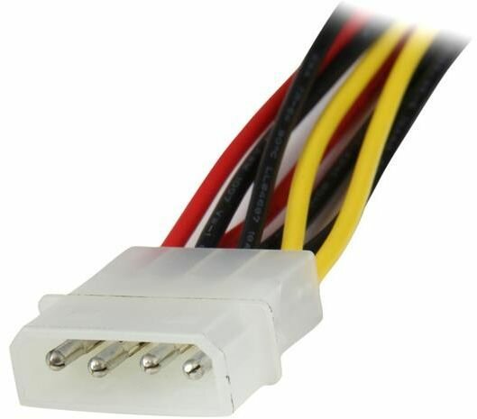 LP4 naar 2 x Latching S-ATA Power Y Splitter (4-pin Molex naar dual S-ATA, 30 cm)