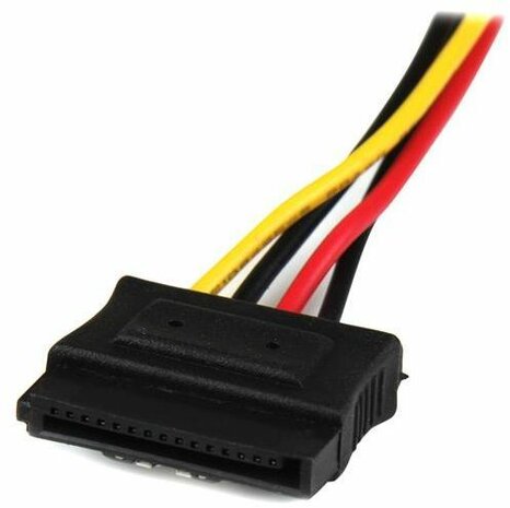 LP4 naar 2 x Latching S-ATA Power Y Splitter (4-pin Molex naar dual S-ATA, 30 cm)