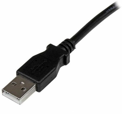 USB 2.0 A naar rechtse hoek B M/M kabel (2 meter, zwart)