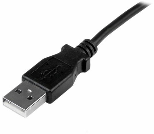 Mini USB-kabel A naar hoek mini B (1 meter, zwart)