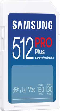 MB-SD512S/EU PRO Plus Flash memory card 512 GB (Video Class V30, UHS-I U3, SDXC UHS-I, wit)