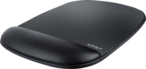 Ergonomic Mouse Pad (zwart, met polssteun, 17 x 18 x 2 cm)