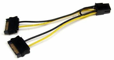 SATA Power naar 6 Pin PCI Express Video Card Power Cable Adapter (15 cm)