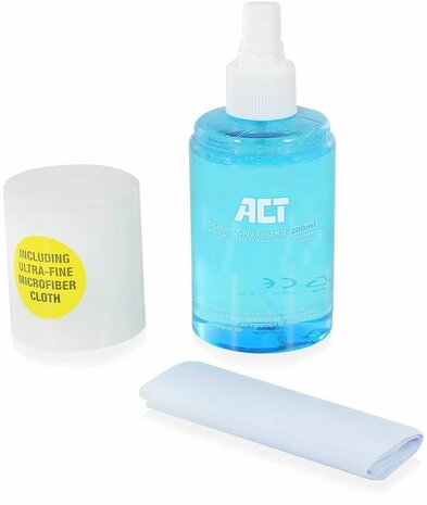 Screen cleaning kit (anti-bacterial, 200 ml, met microfiber doek)