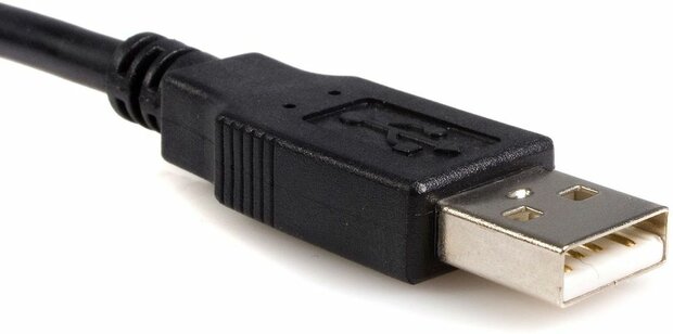 USB naar parallel printeradapter M/M (zwart, 1,8 meter)