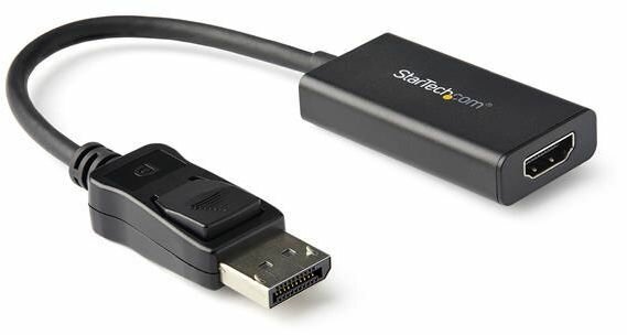 DisplayPort naar HDMI Adapter (HDR 4K 60 Hz, 25,16 cm, shielded, 4K support, zwart)