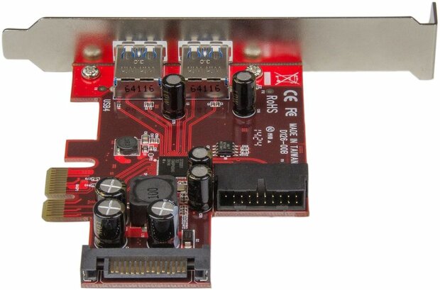 4-Port PCI Express USB 3.0 Card (2 externe en 2 interne poorten)