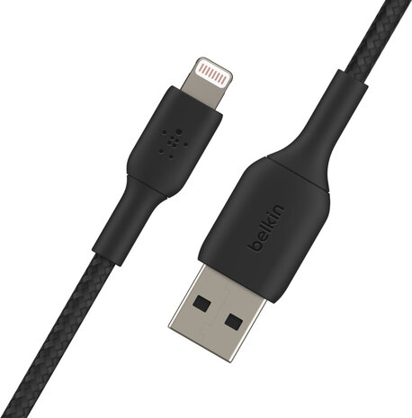 Boost Charge Lightningkabel : USB M naar Lightning M (1 meter, zwart)