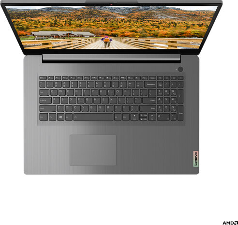 IdeaPad 3 (17,3&quot; HD+ IPS AG, AMD Ryzen 5-5500U, 8 GB RAM, 512 GB PCIe NVME SSD, AMD Radeon Graphics, Windows 11 Home, grijs, Azerty)