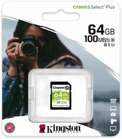 SDS2/64GB Canvas Select Plus Flash memory card 64 GB (Video Class V10, UHS-I U1, Class 10, SDXC UHS-I)