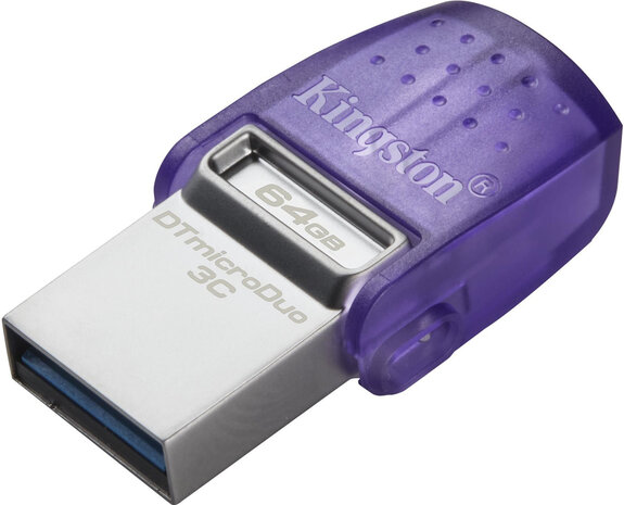 DTDUO3CG3/64GB DataTraveler microDuo 3C USB flash drive 64 GB (USB 3.2 Gen 1, USB-C)