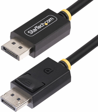 DisplayPort 2.1 kabel (1 meter, 16K 60 Hz support, 80 Gbps data transfer rate, zwart)