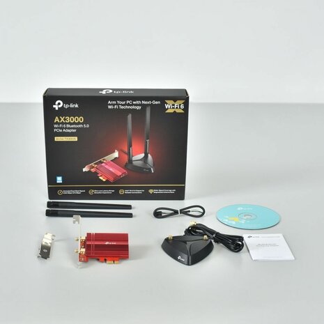 ARCHER TX3000E AX3000 (Wi-Fi 6, Bluetooth 5.0, PCI Express Adapter, 2402 Mbps + 574 Mbps, High Gain antennes)