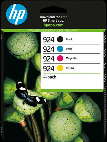 924 Inkjetcartridges multipack (zwart, cyaan, magenta en geel, 1.700 afdrukken)