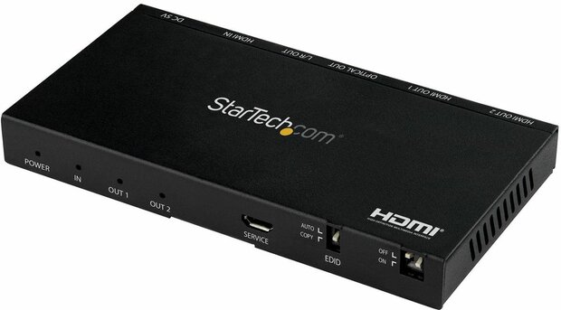 ST122HD20S 2 Poort HDMI Splitter (4K, 60 Hz, HDCP 2.2, EDID Emulation, 7.1 Surround Sound)