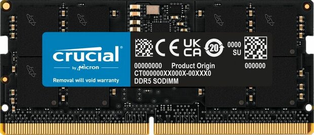 CT16G48C40S5 DDR5 16 GB, SO-DIMM 262-pin, 4800 MHz, PC5-38400, CL40