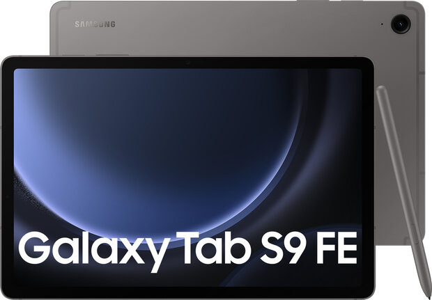 Galaxy Tab S9FE (10,9&quot;, 2304 x 1440, 128 GB opslag, 8 GB RAM, 5G, Android 13, grijs)