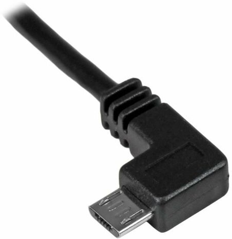 Micro-USB Charge-and-Sync Kabel (M/M, linkse hoek, 1 meter)