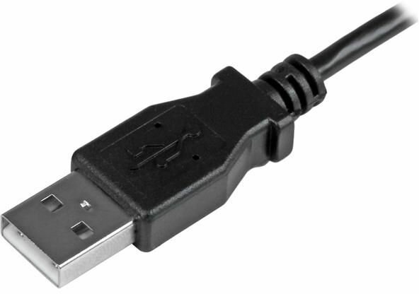 Micro-USB Charge-and-Sync Kabel (M/M, linkse hoek, 1 meter)