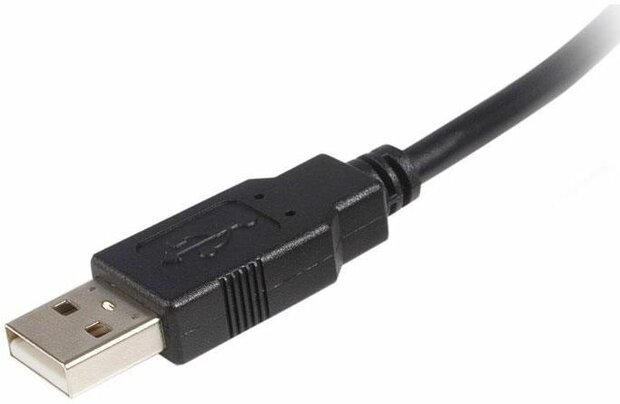 USB 2.0 kabel A naar B M/M (0,5 meter, zwart)