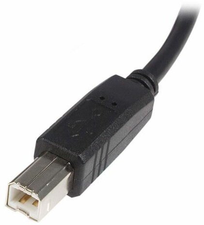 USB 2.0 kabel A naar B M/M (0,5 meter, zwart)