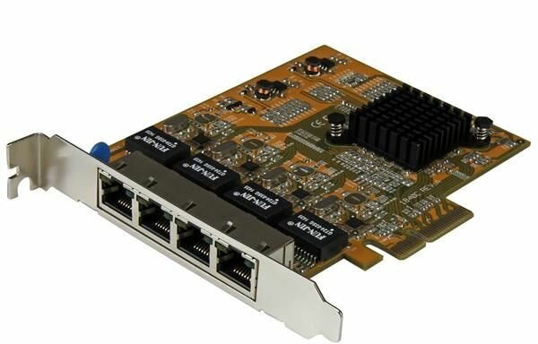 4-Port PCI Express Gigabit Network Adapter Card (Quad-Port, Gigabit NIC, 4 x 10/100/1000 RJ45 poorten)