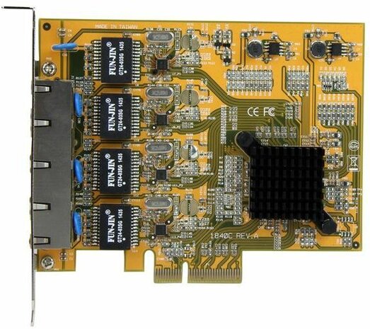 4-Port PCI Express Gigabit Network Adapter Card (Quad-Port, Gigabit NIC, 4 x 10/100/1000 RJ45 poorten)